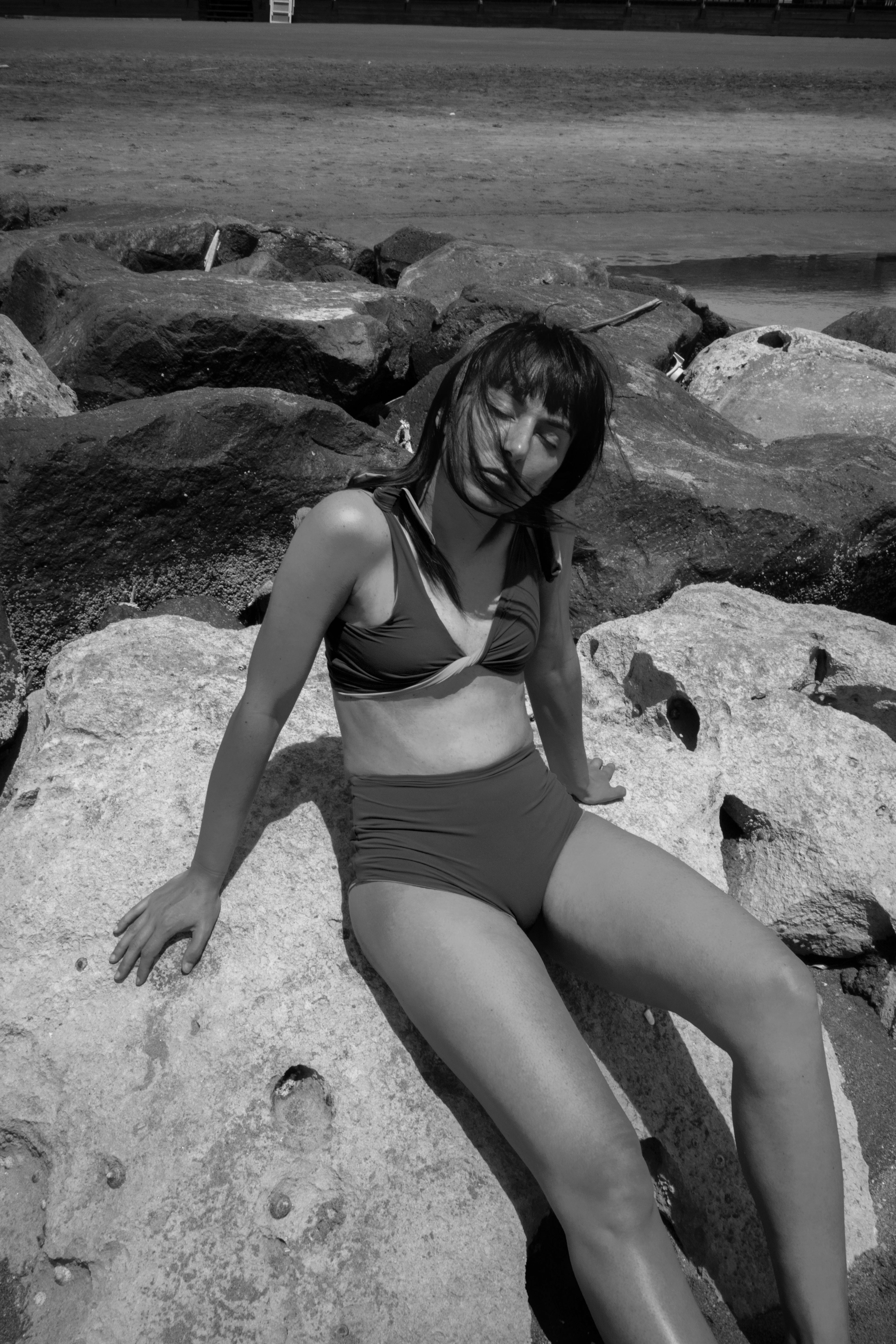 Bikini top double face ottanio e verde