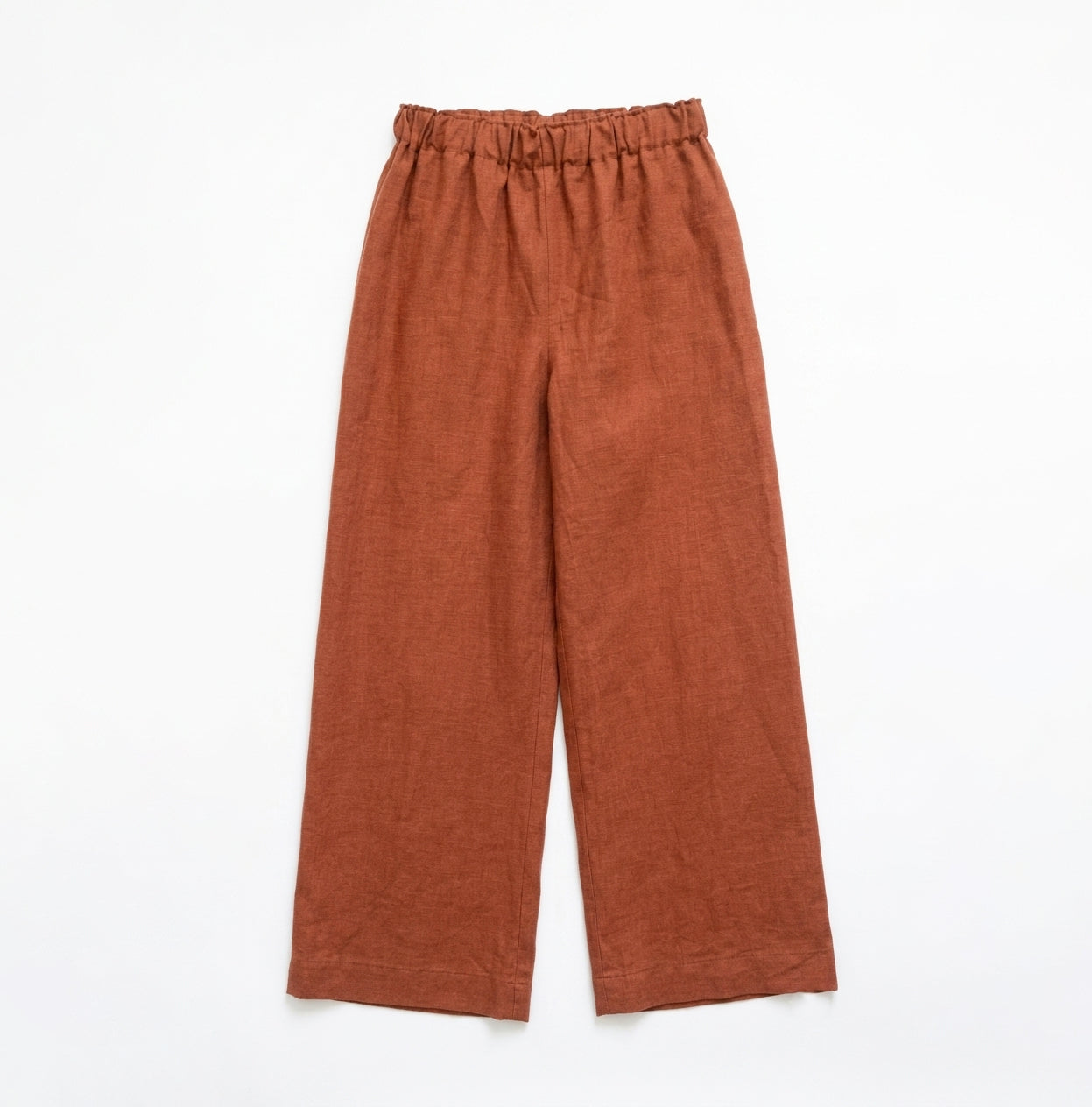 pantalone palazzo lino ruggine