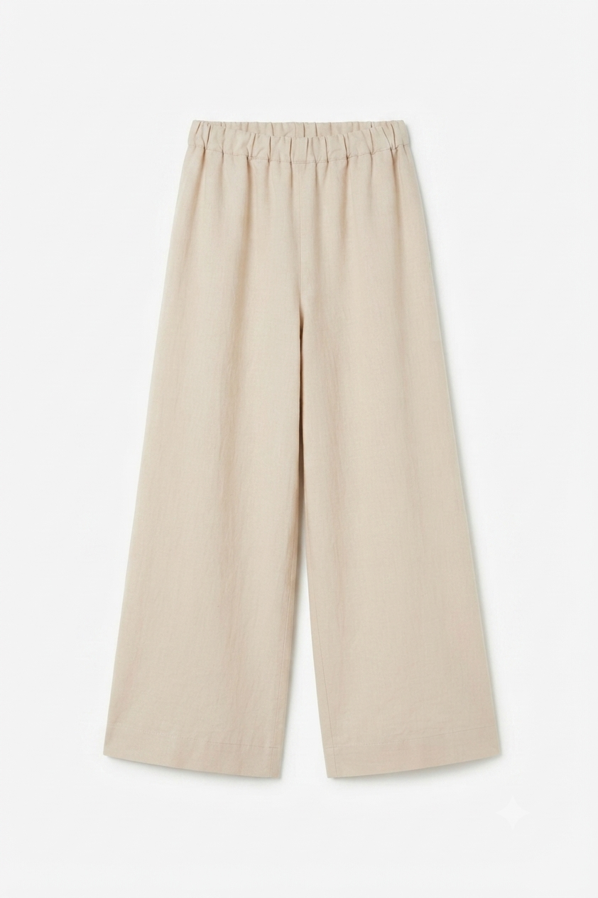 pantalone palazzo crema