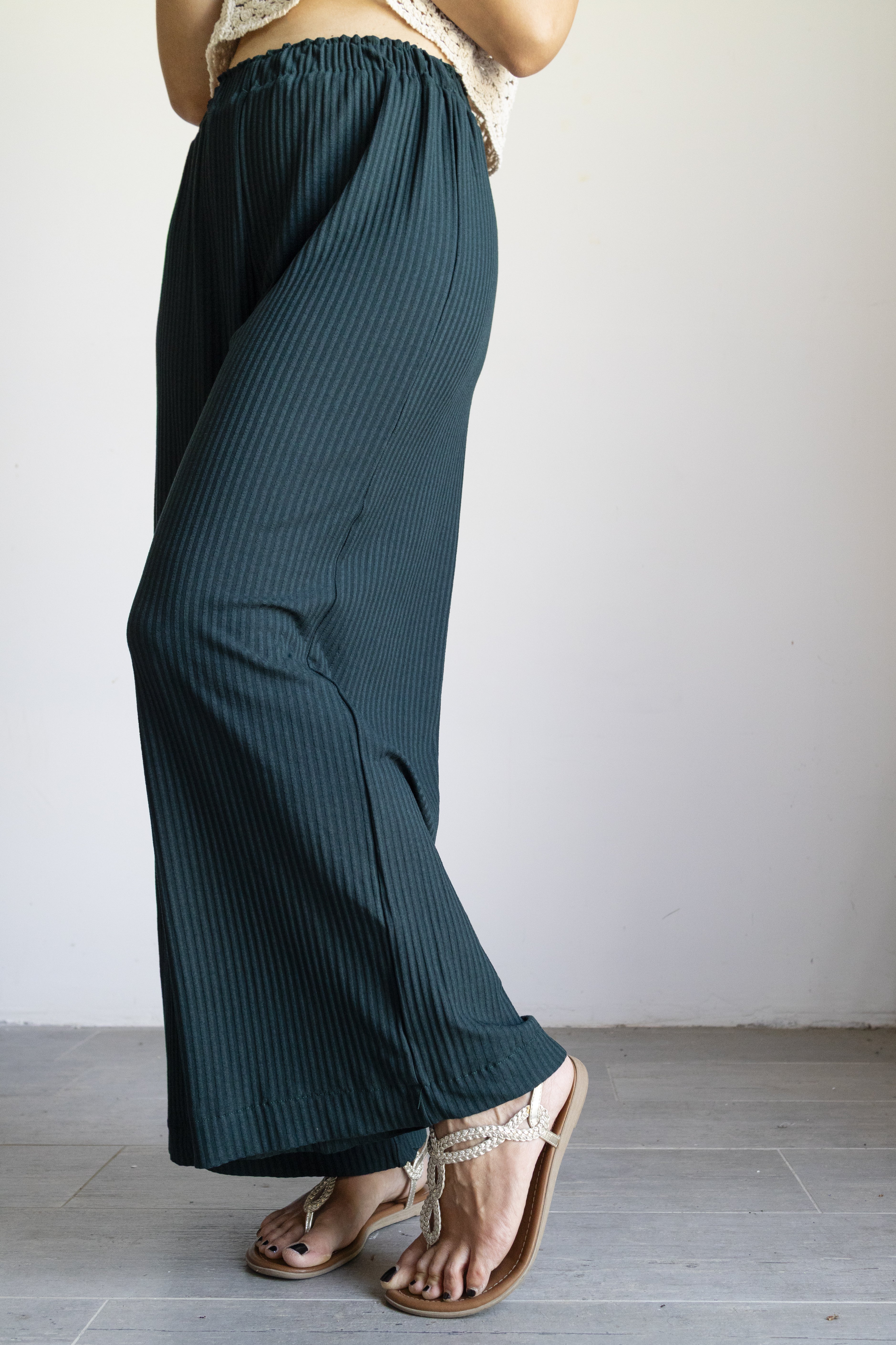 pantalone palazzo verde