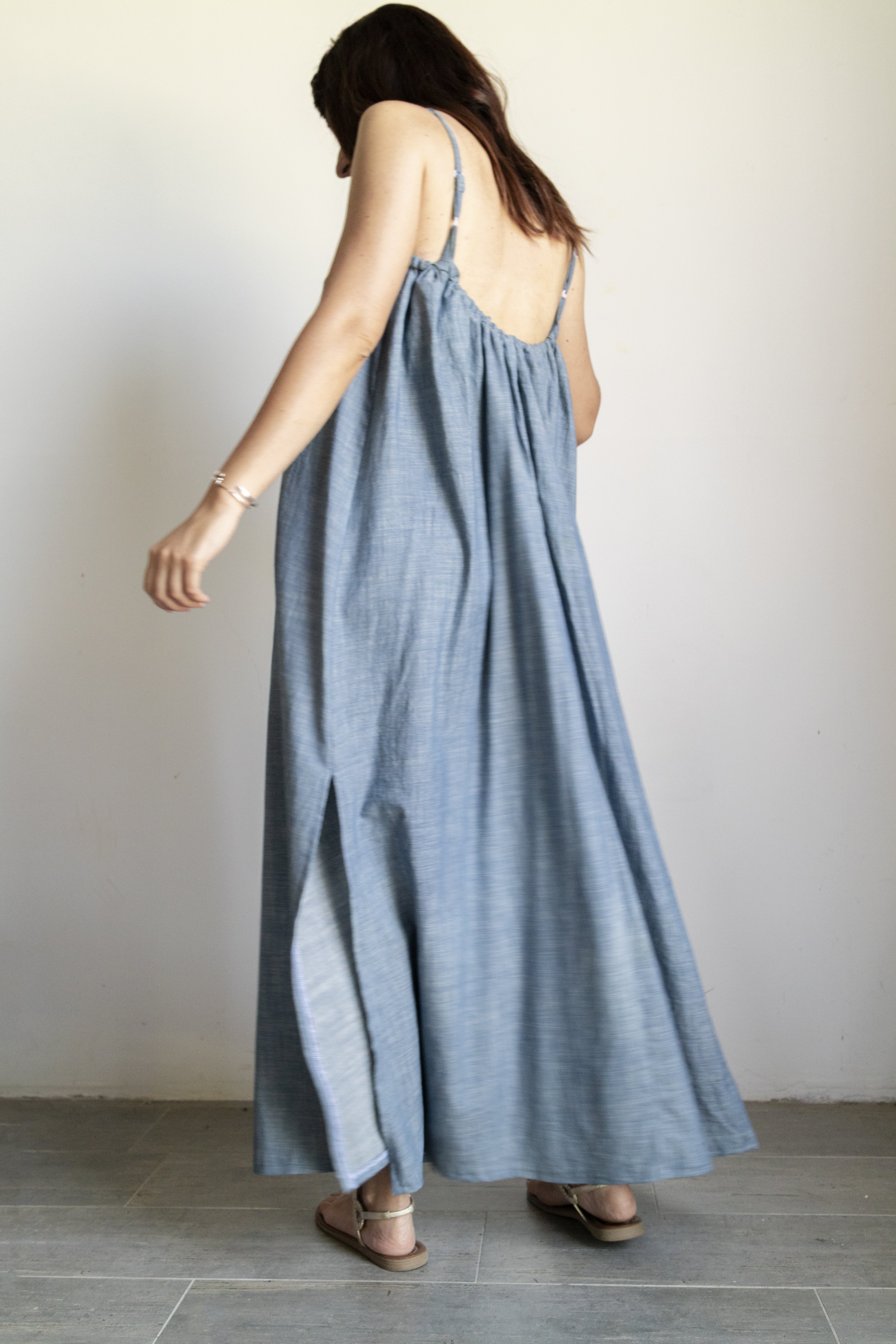 Porto Maxi Dress Light Blu