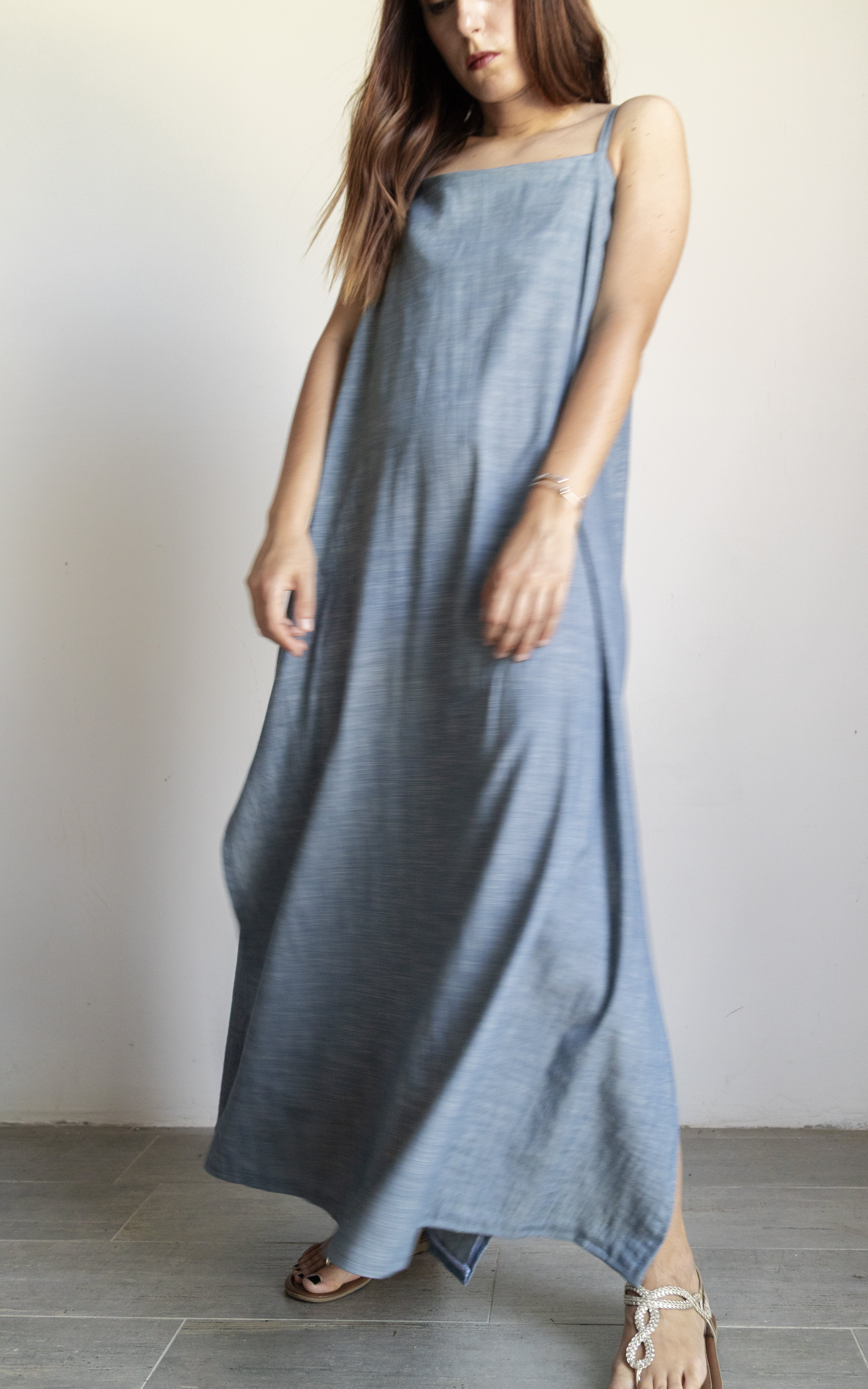 Porto Maxi Dress Light Blu