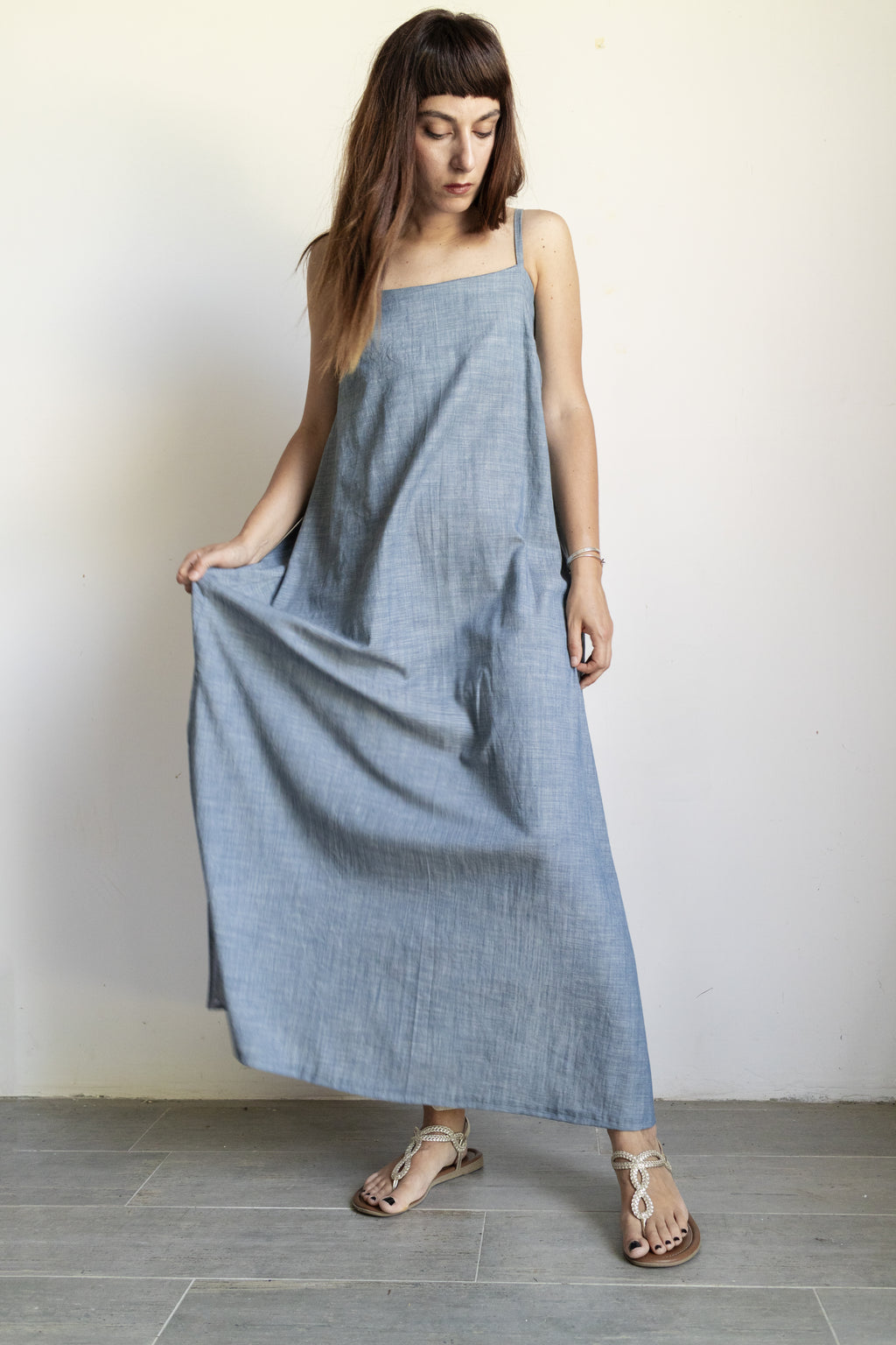 Porto Maxi Dress Light Blu