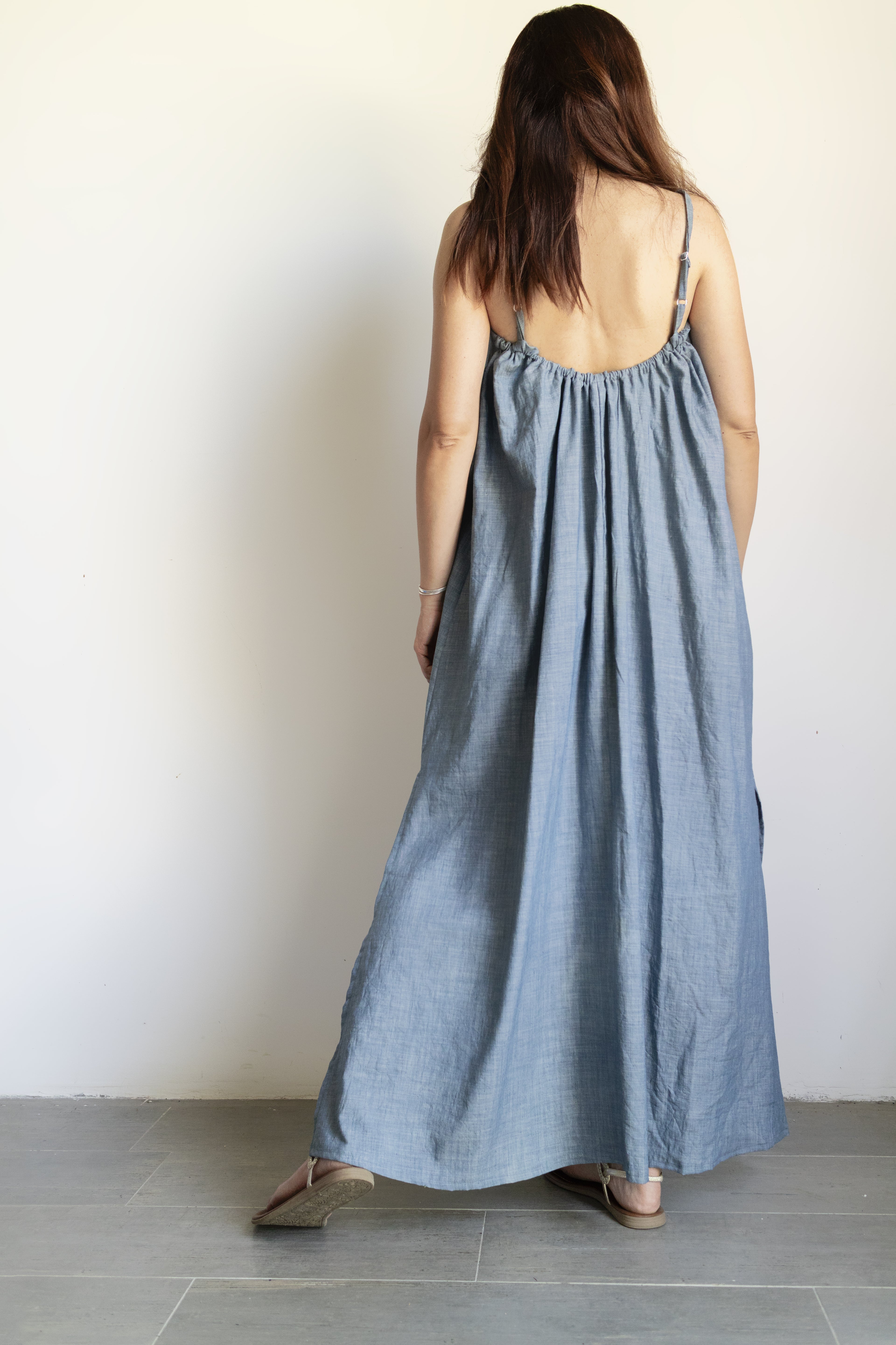 Porto Maxi Dress Light Blu