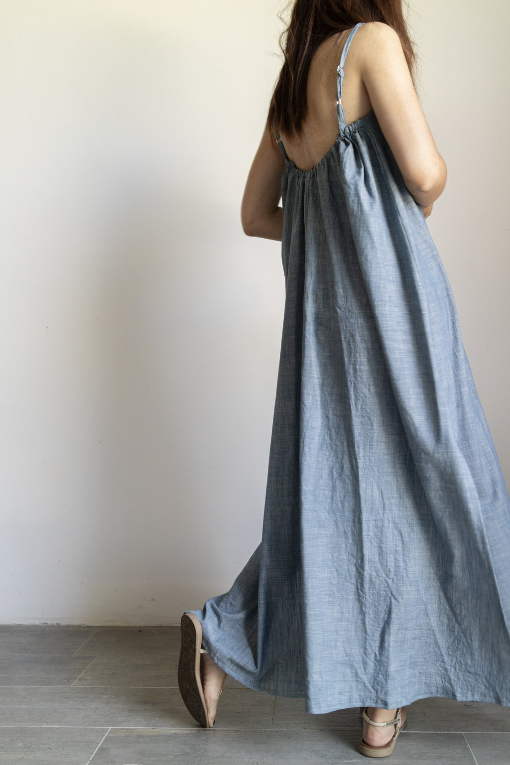 Porto Maxi Dress Light Blu