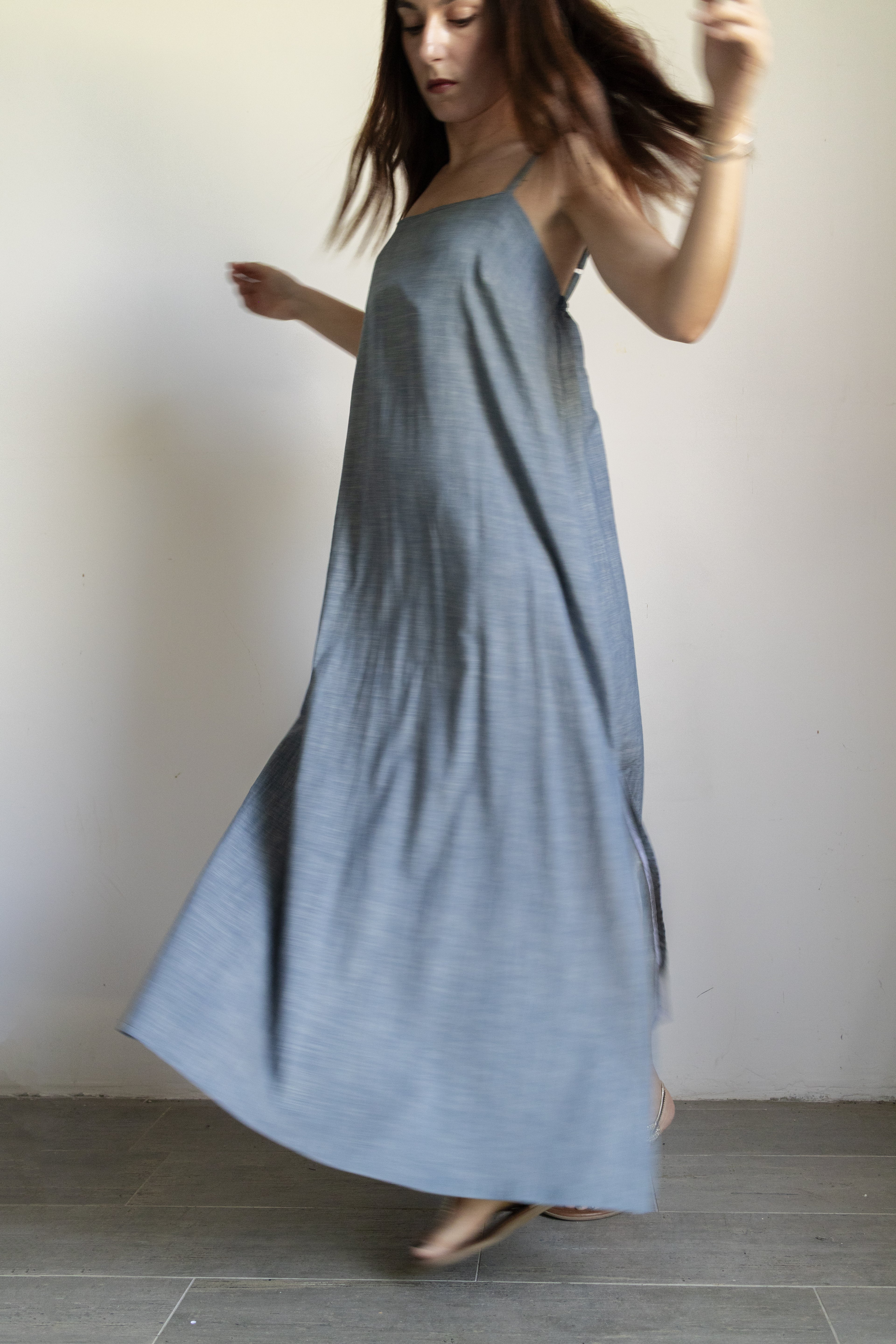Porto Maxi Dress Light Blu