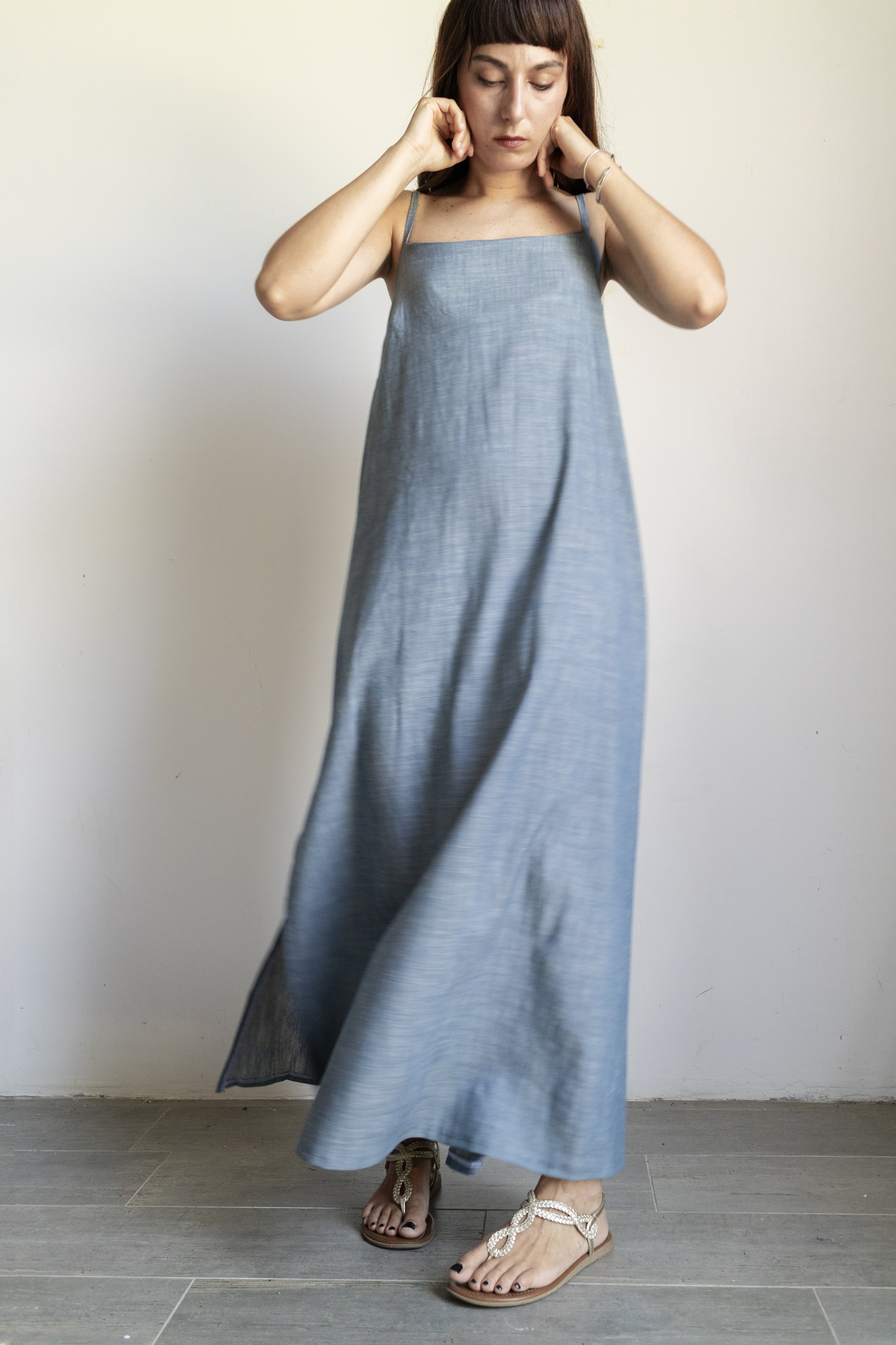 Porto Maxi Dress Light Blu