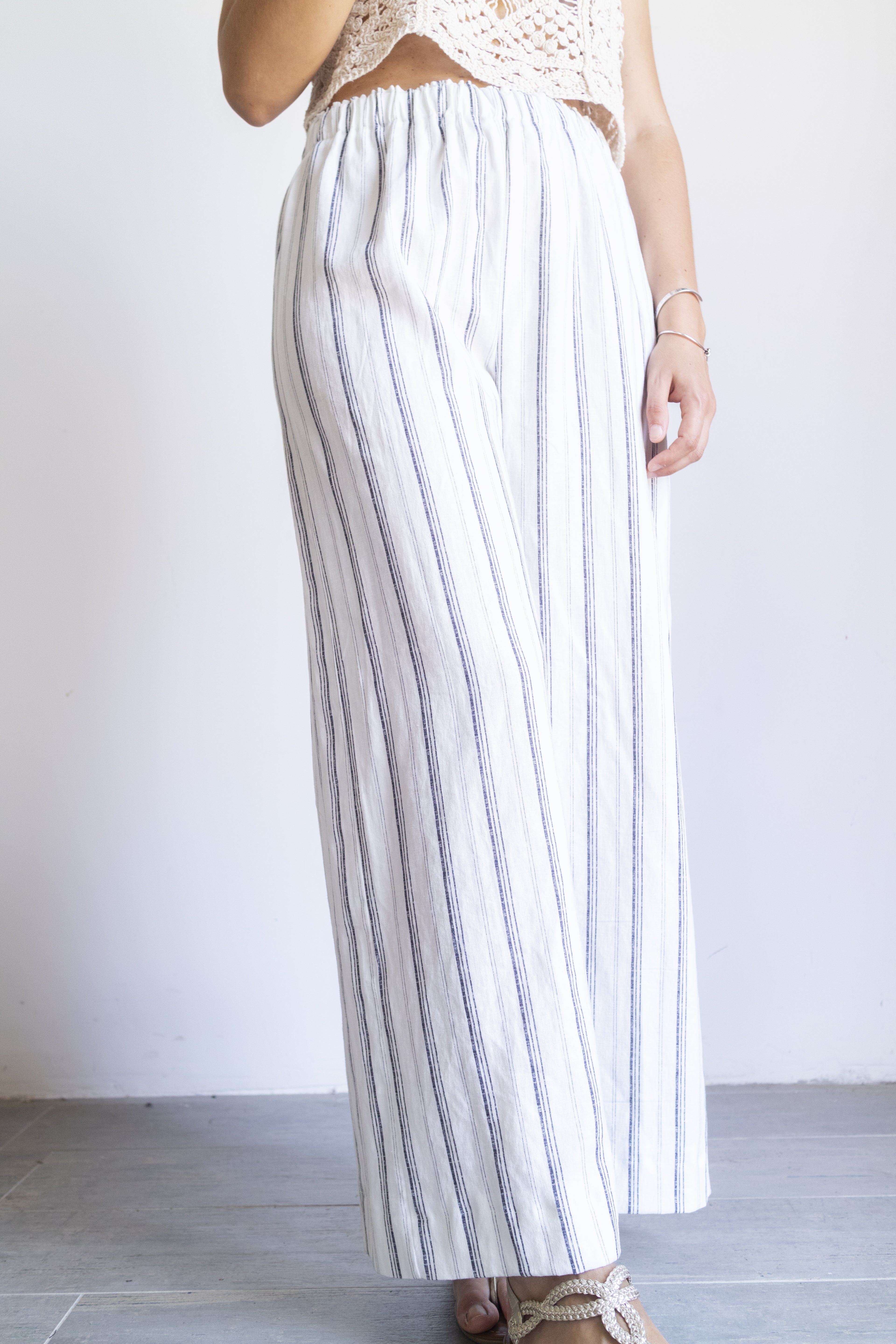 pantalone palazzo Lino a righe