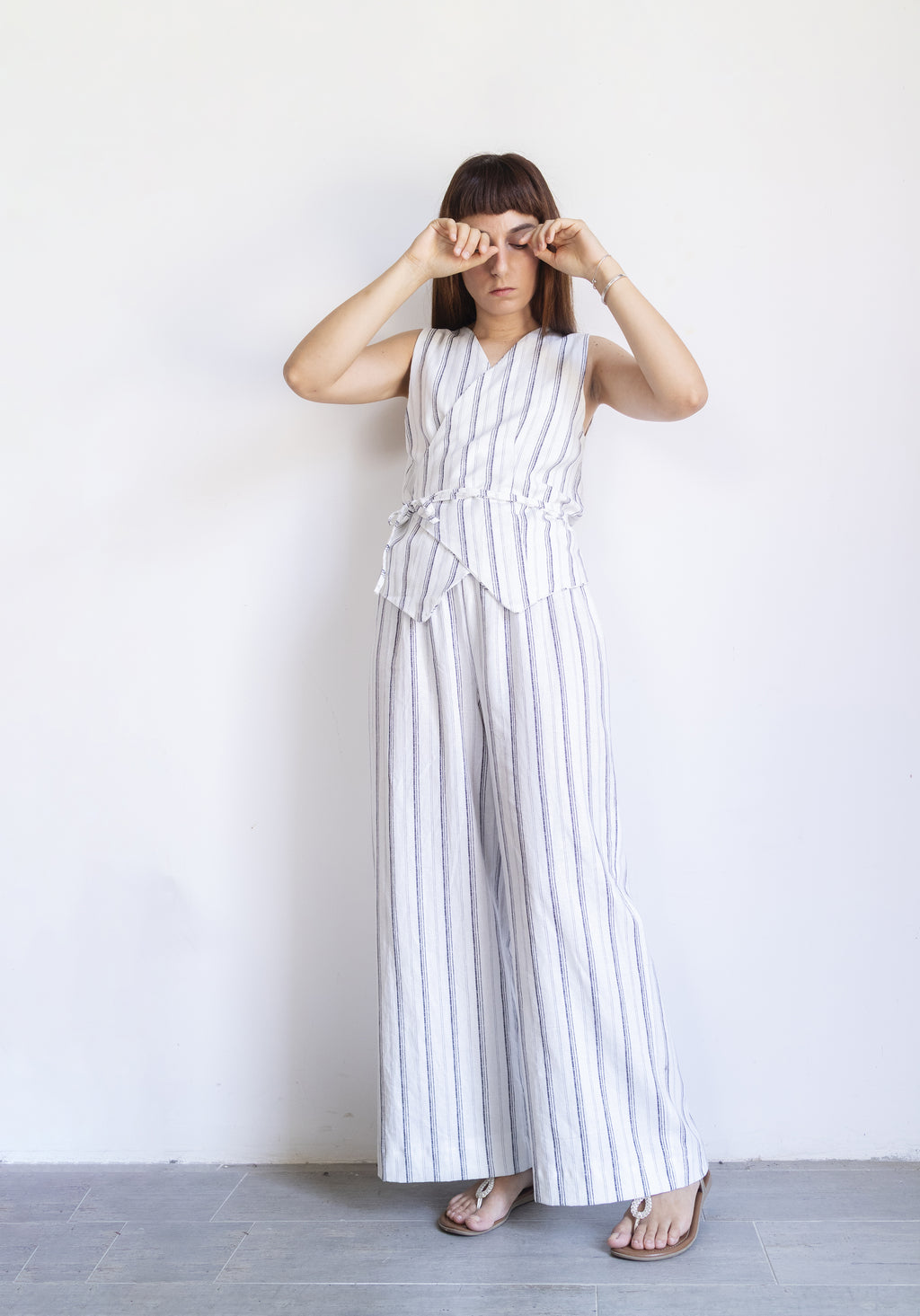 pantalone palazzo Lino a righe