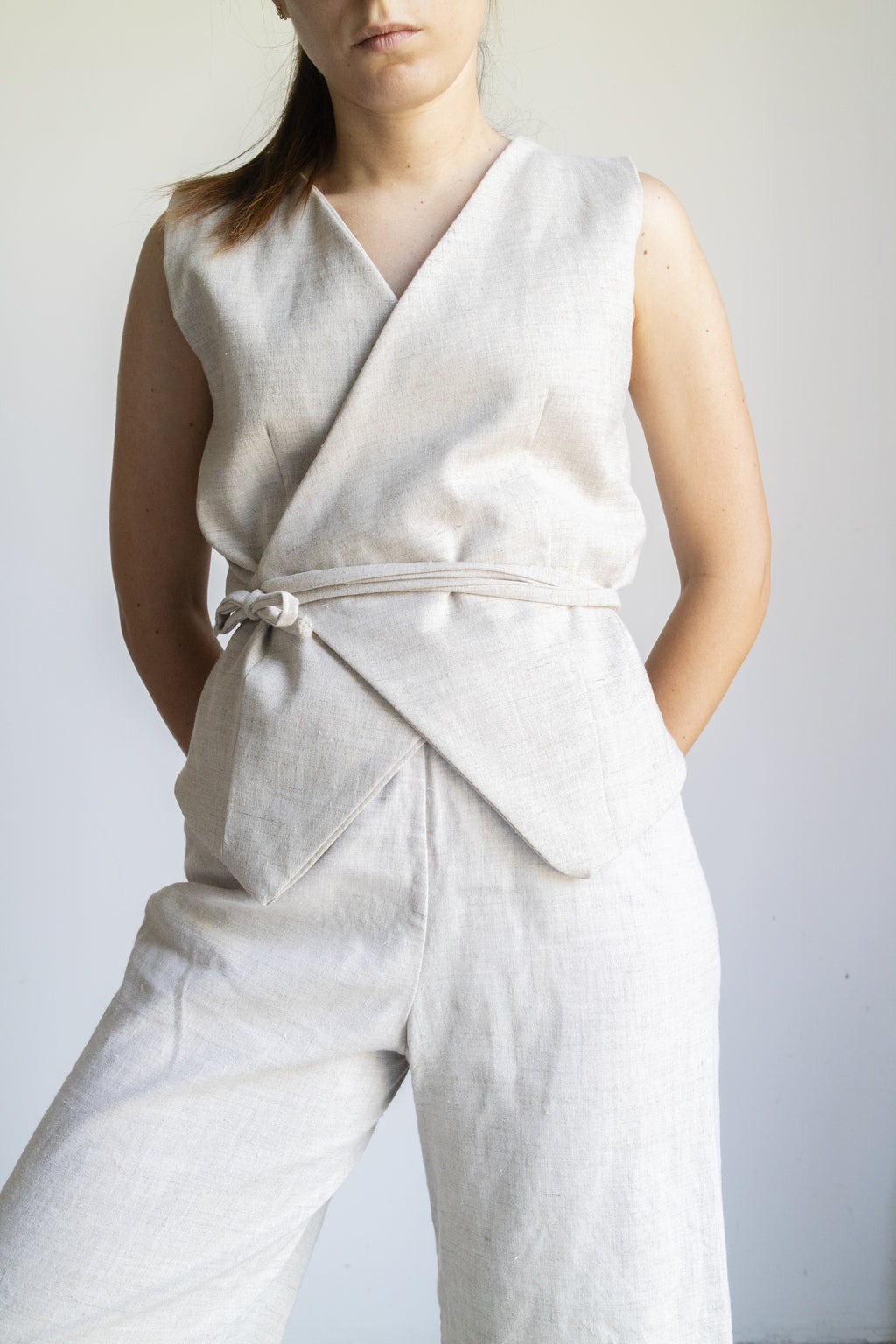 pantalone palazzo Beige