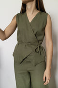 Gilet Verde con laccetto
