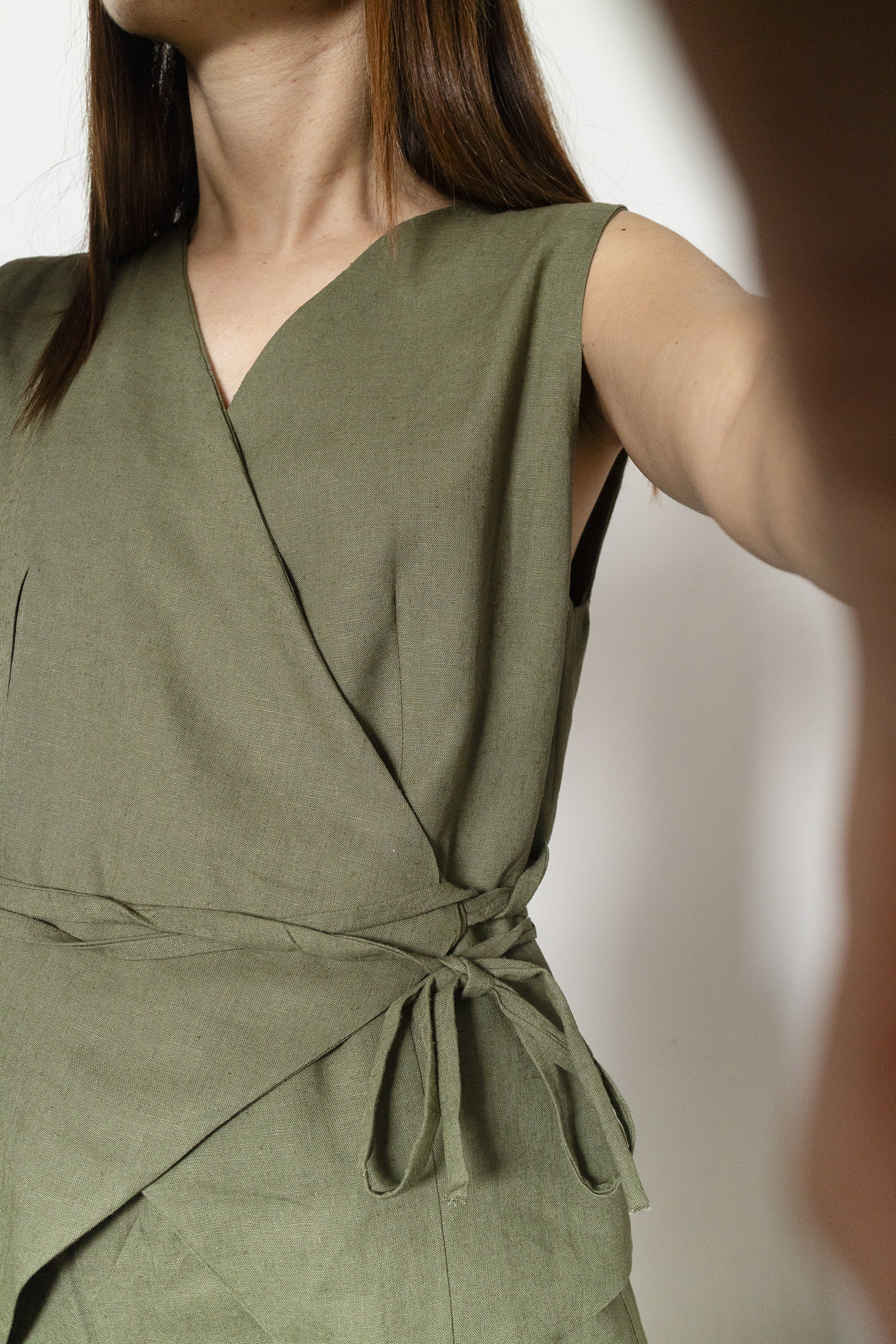 Gilet Verde con laccetto