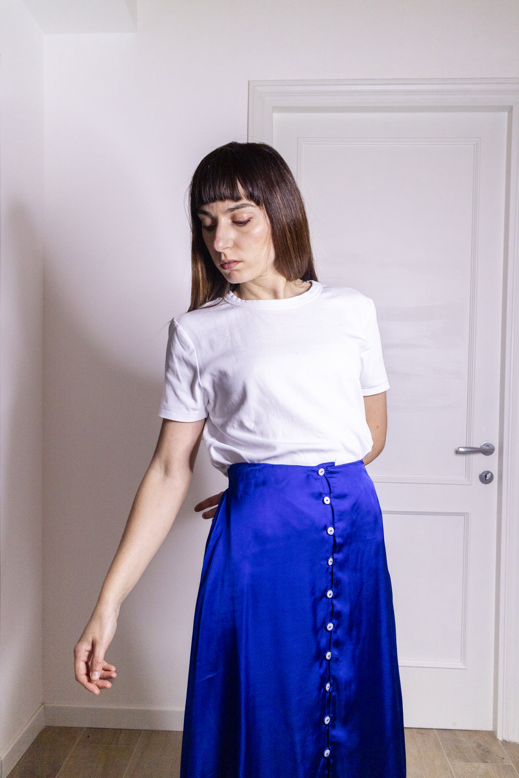 Gonna Blu Juliette con Bottoni