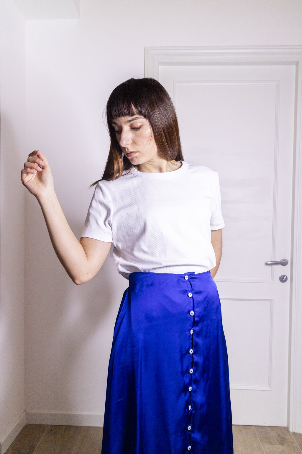 Gonna Blu Juliette con Bottoni