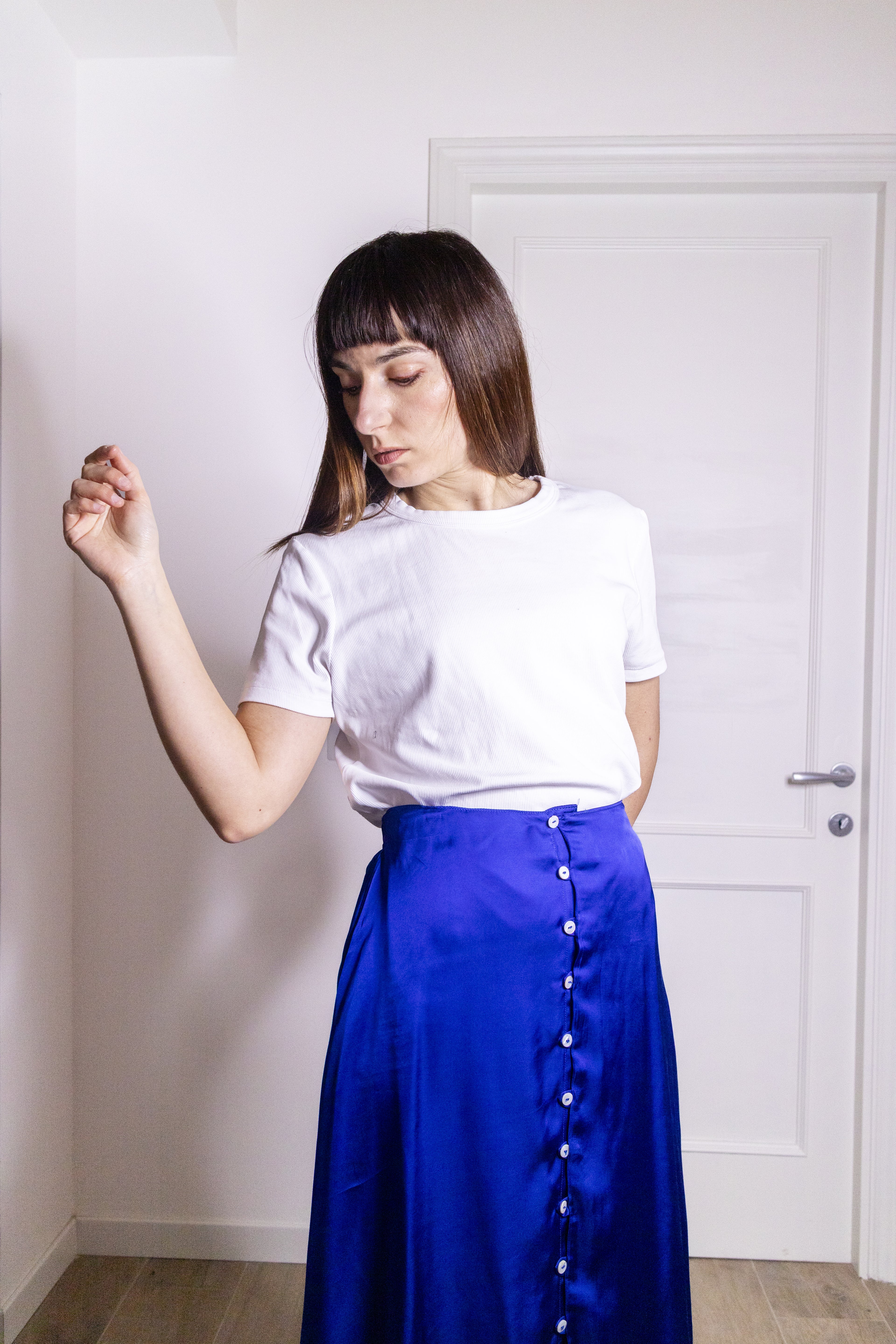 Gonna Blu Juliette con Bottoni