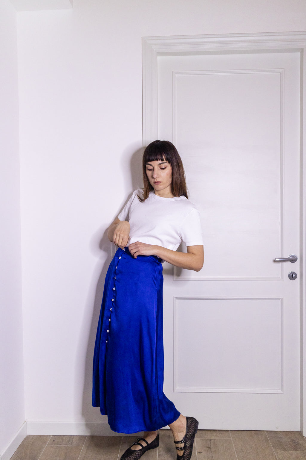 Gonna Blu Juliette con Bottoni