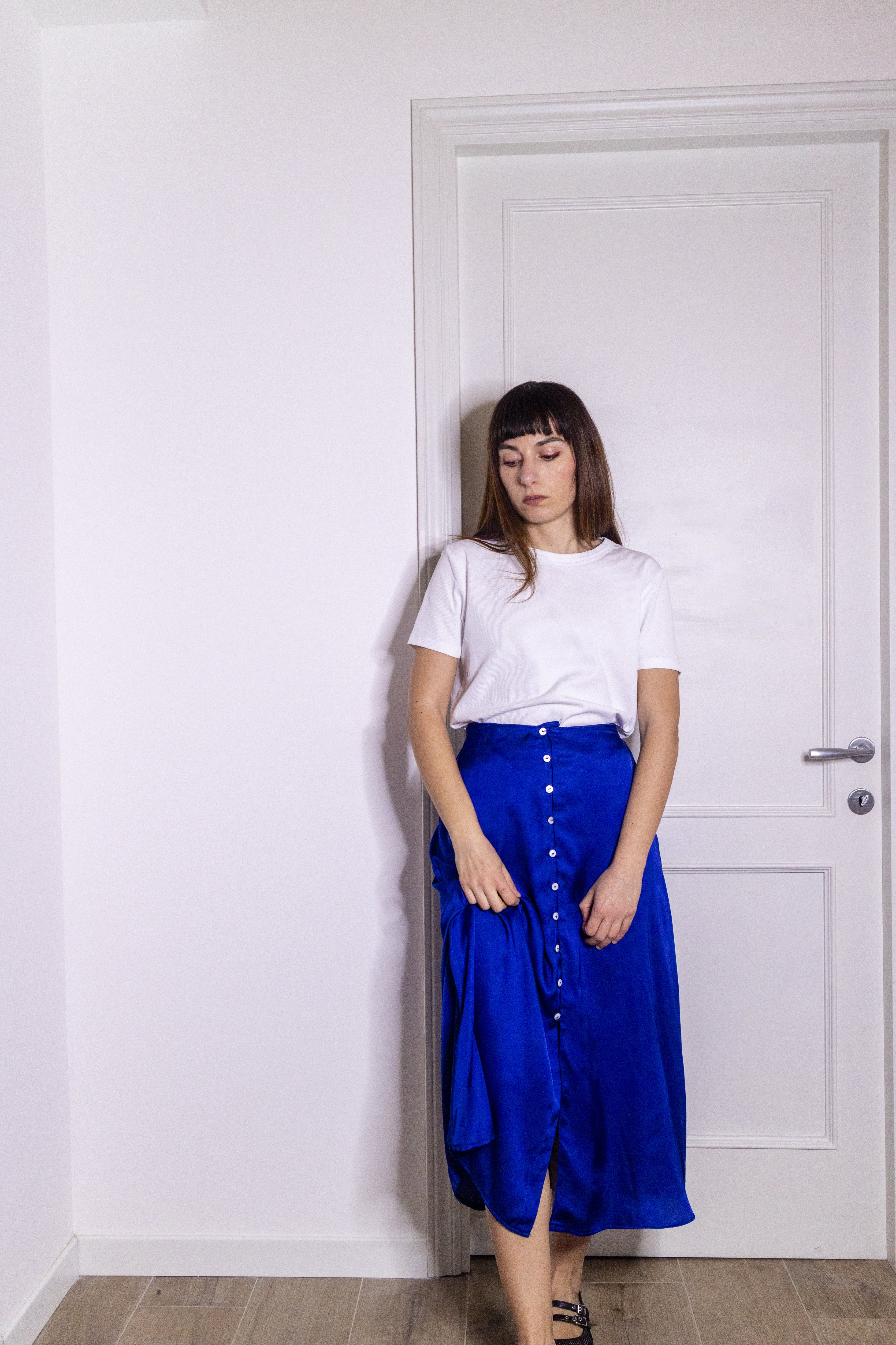 Gonna Blu Juliette con Bottoni