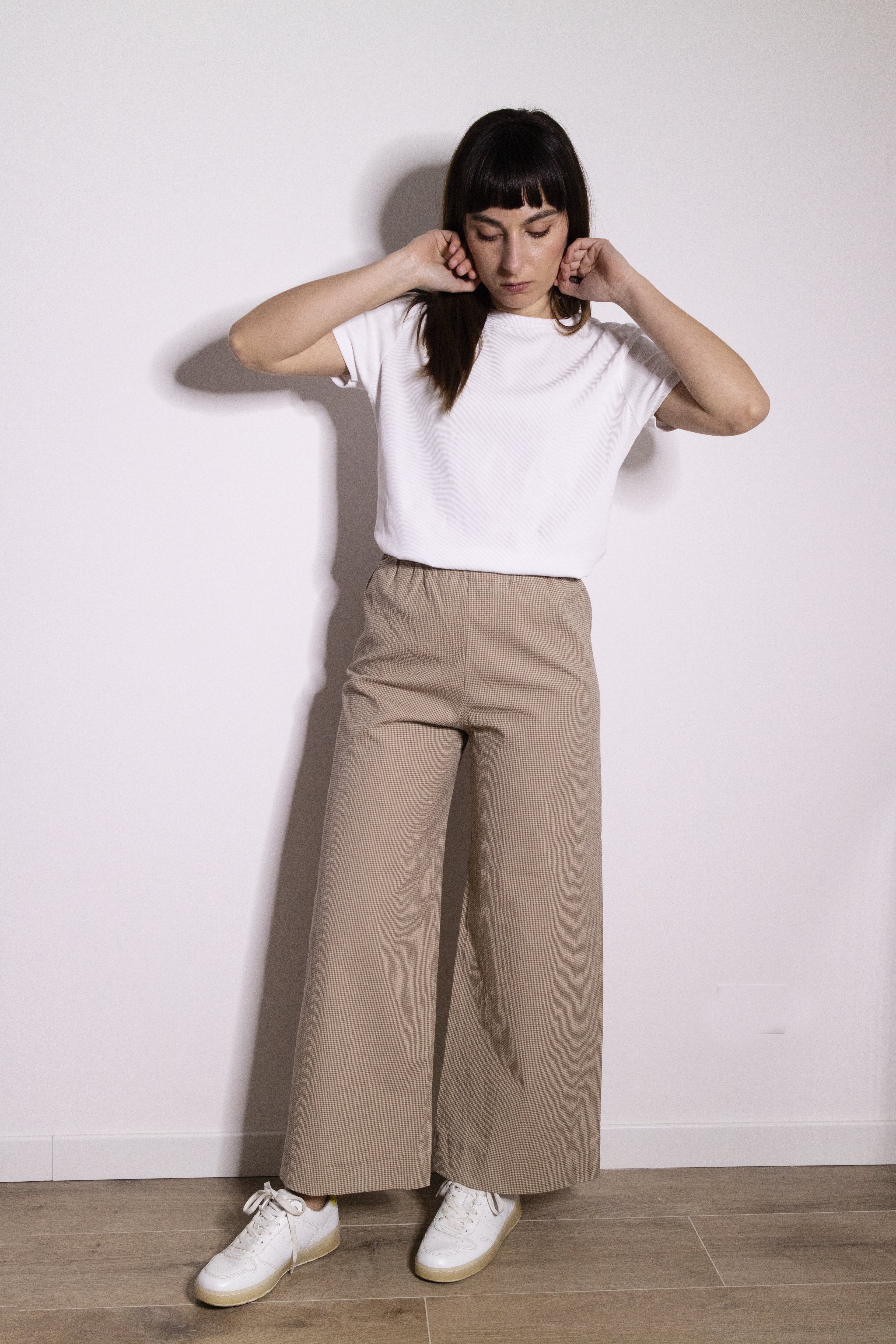 Pantalone Palazzo Micro Vichy Corda