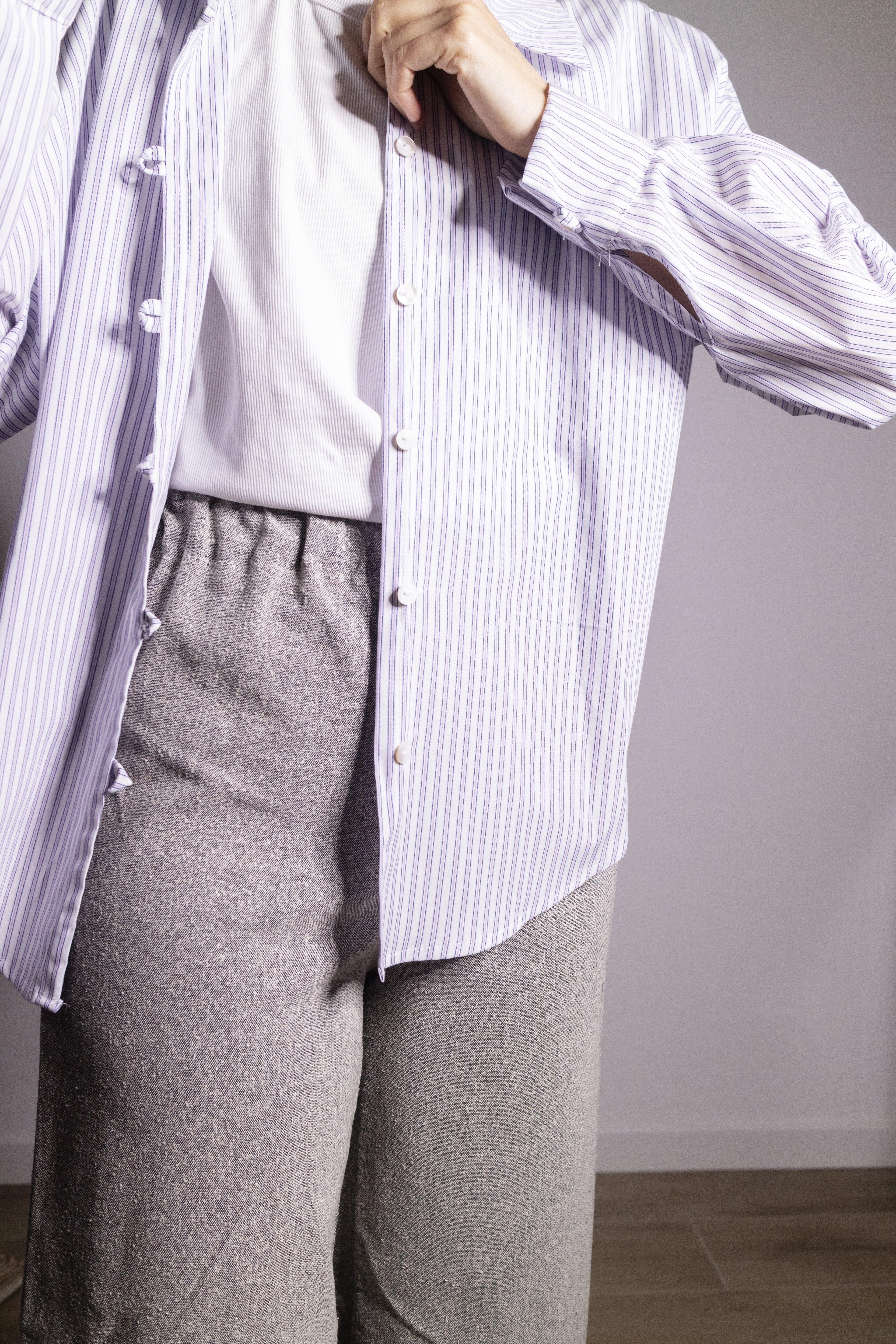 Pantalone Palazzo Grigio Puntinato
