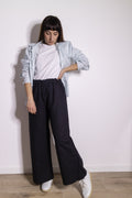 Pantalone Palazzo Nero Lino
