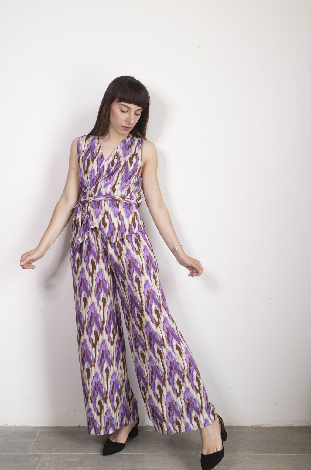 Gilet ikat con laccetto