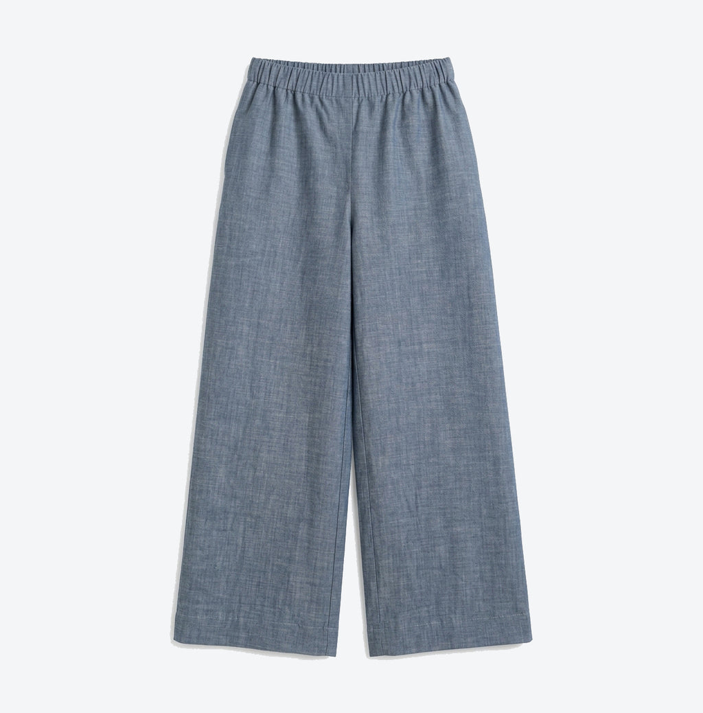 Pantalone palazzo light blu